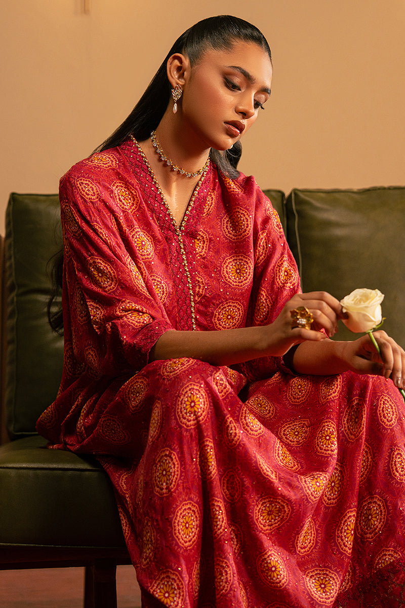 PINKSPIRE GLOW EMBROIDERED SILK SHIRT
