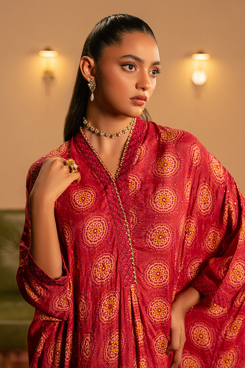 PINKSPIRE GLOW EMBROIDERED SILK SHIRT