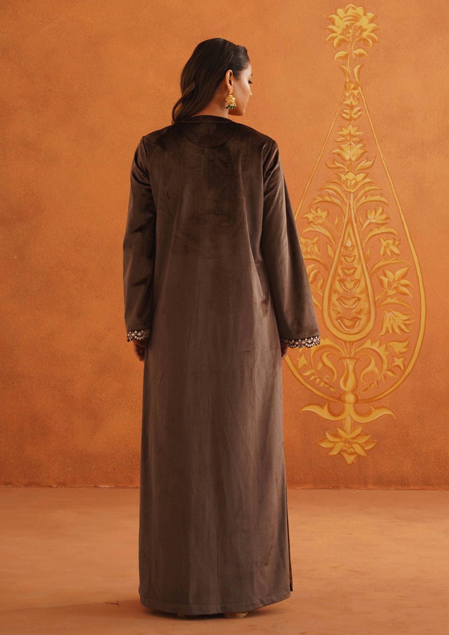 Zeba Brown Long Dress