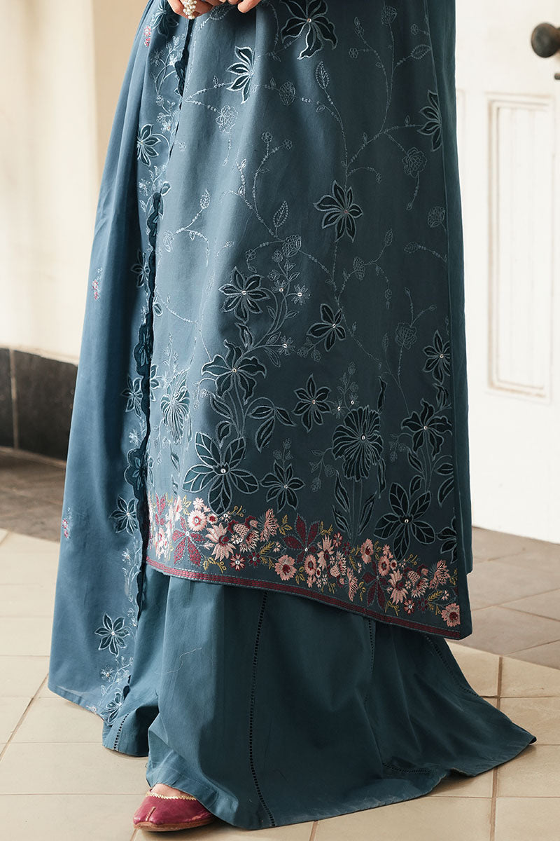 AQUA COBALT-3PC (SHIRT, TROUSER & DUPATTA)