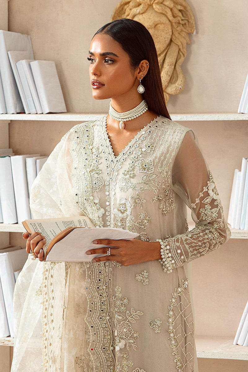 STERLING SILVER-3PC ORGANZA EMBROIDERED PRET