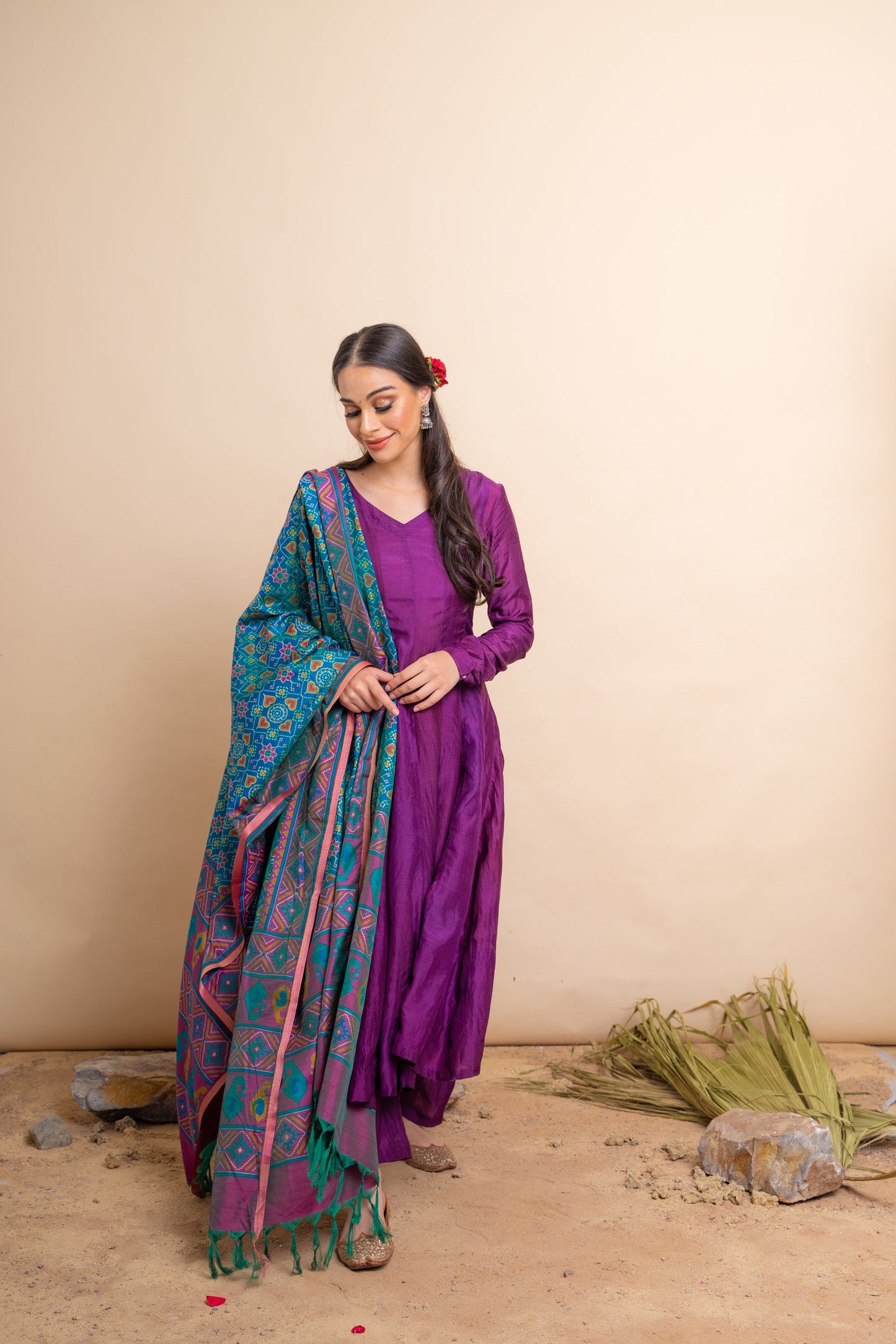 Dhanak Purple Kurta Set of 3
