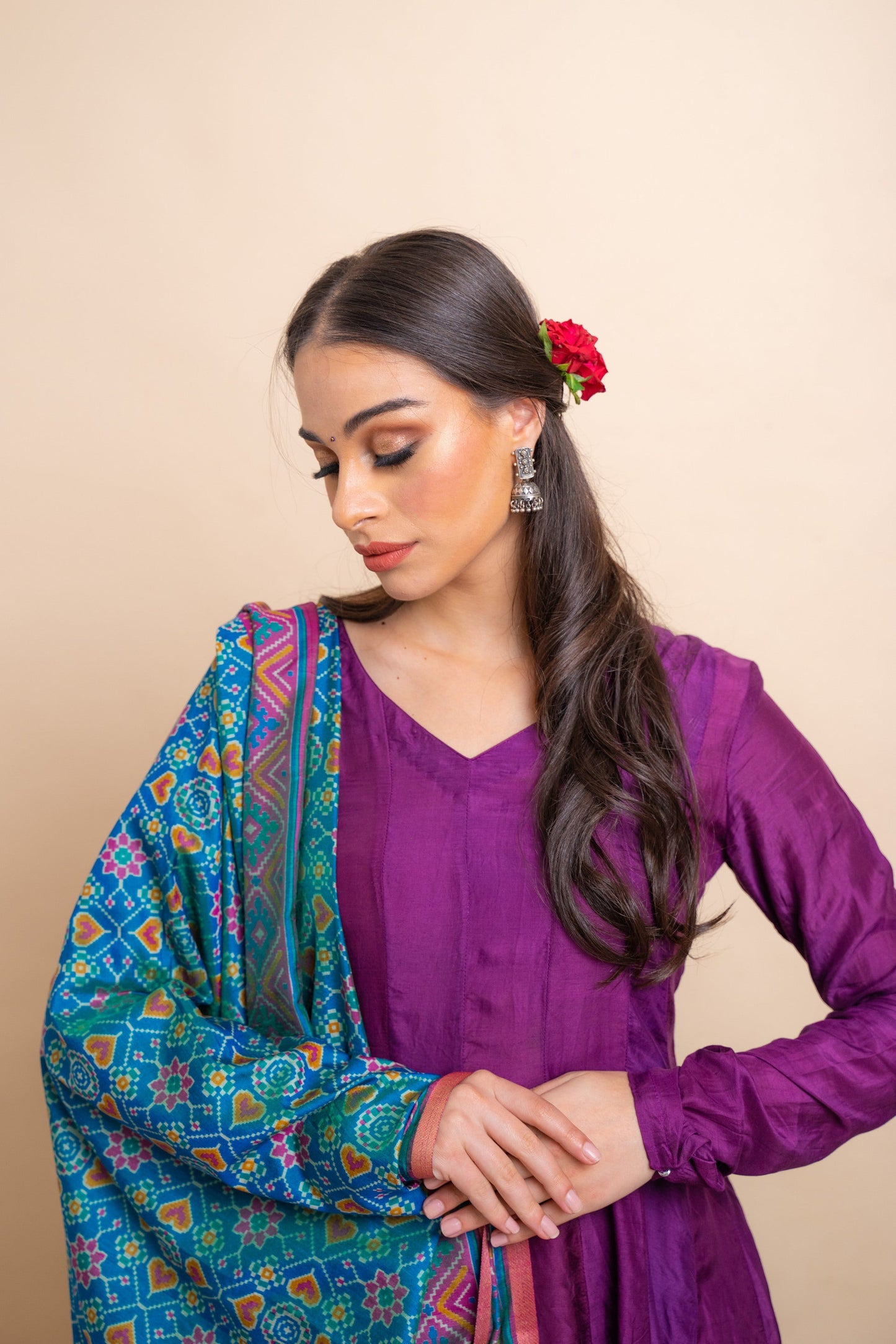 Dhanak Purple Kurta Set of 3