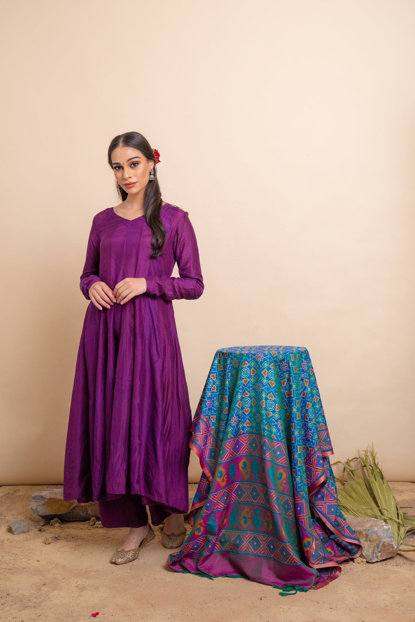Dhanak Purple Kurta Set of 3