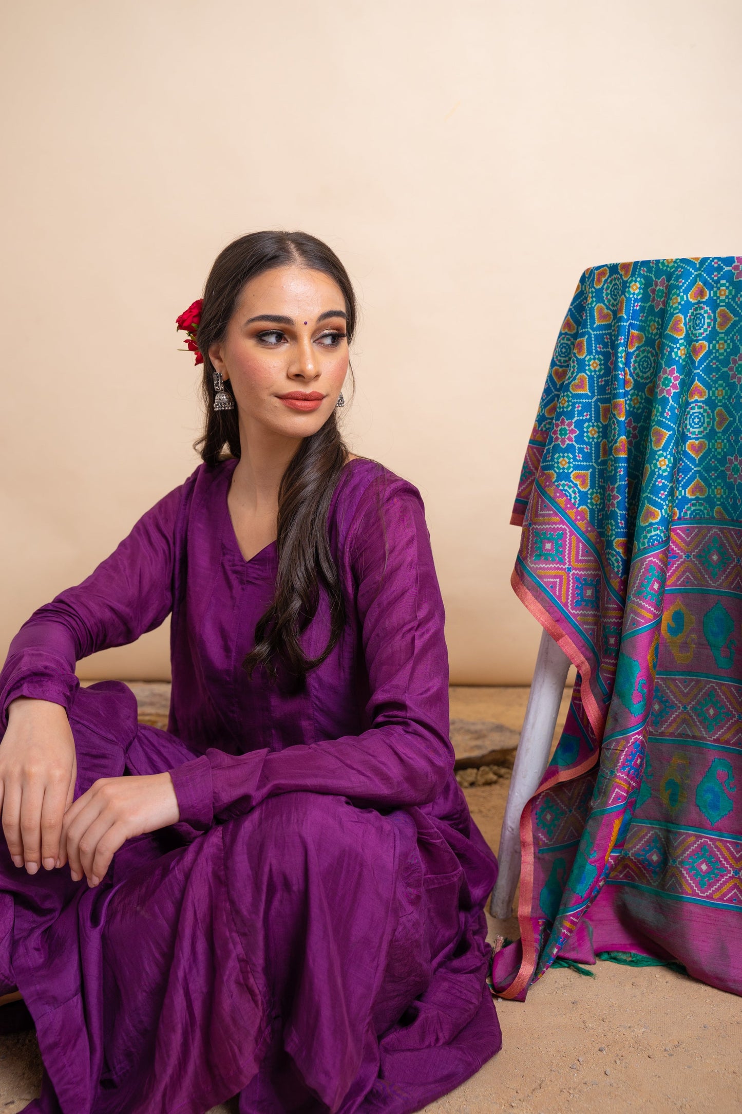 Dhanak Purple Kurta Set of 3