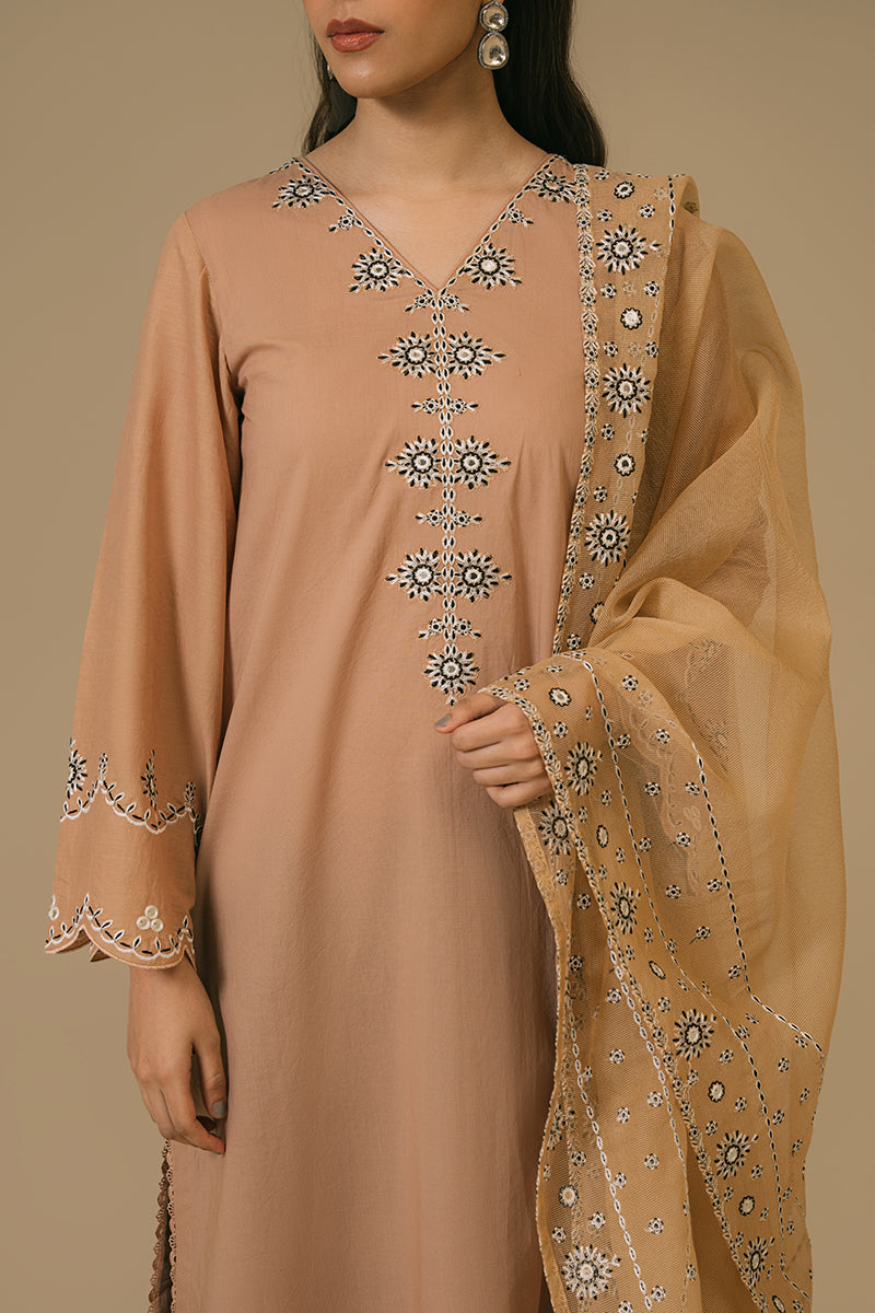 RUGBY TAN-2 PIECE (SHIRT & DUPATTA)
