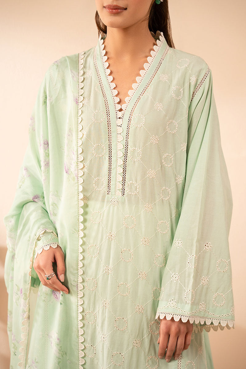 GREEN SOMBER-2PC (SHIRT & DUPATTA)