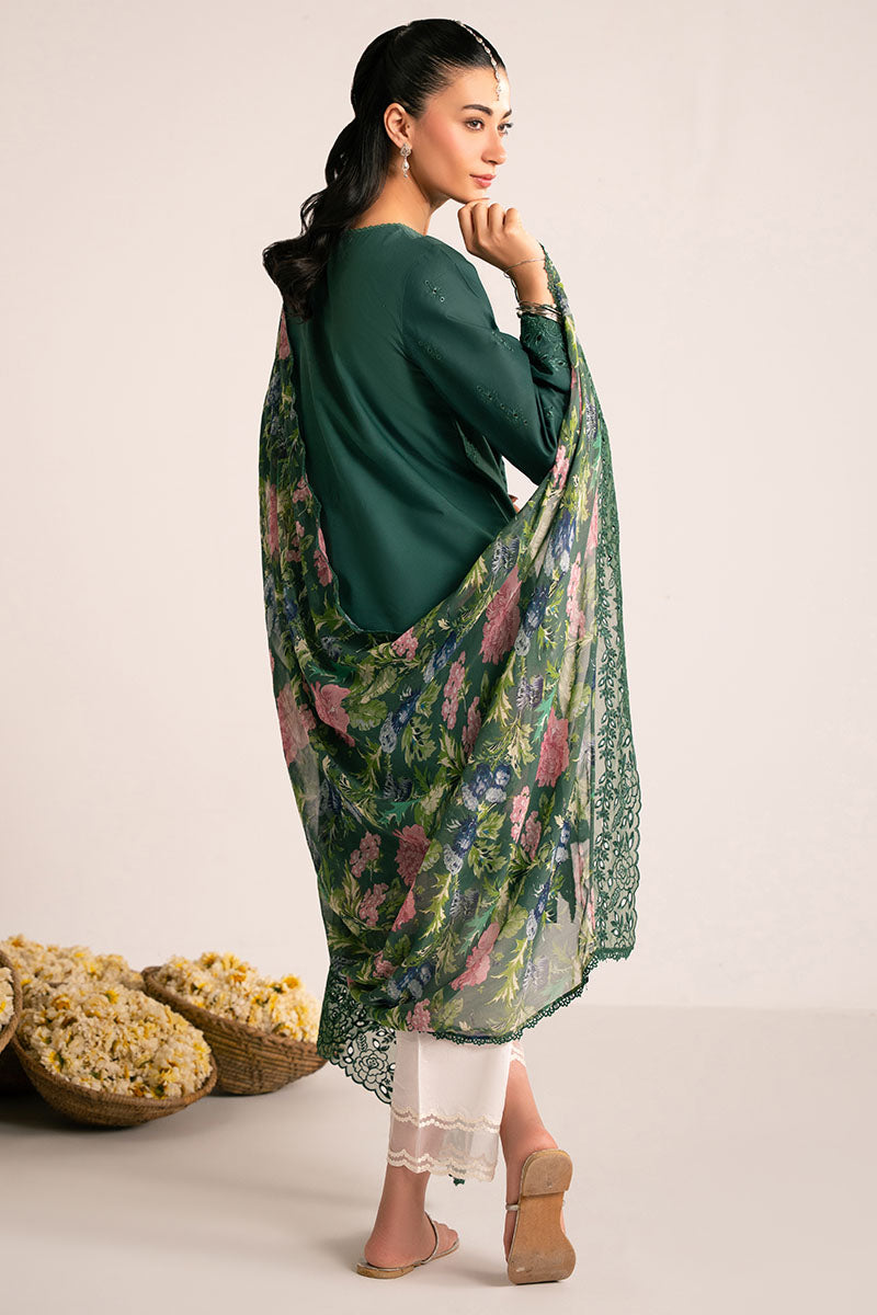 PINE GREEN-2PC (SHIRT & DUPATTA)
