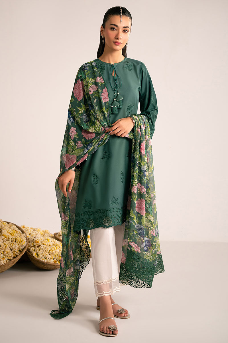 PINE GREEN-2PC (SHIRT & DUPATTA)