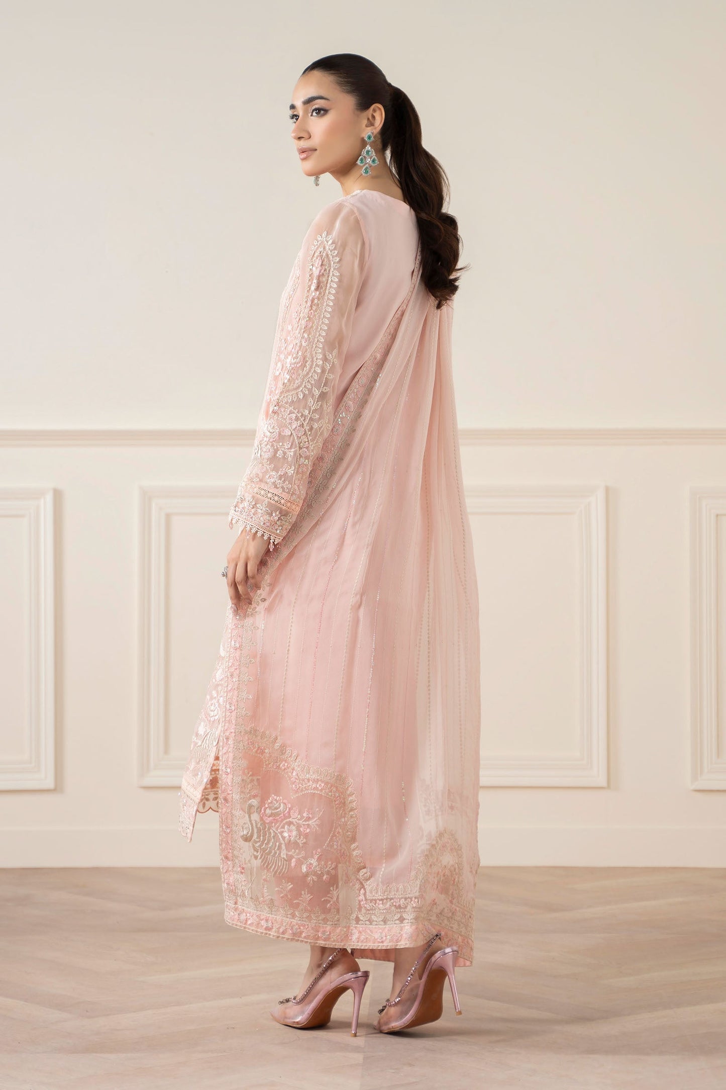 3 Piece Embroidered Chiffon Suit