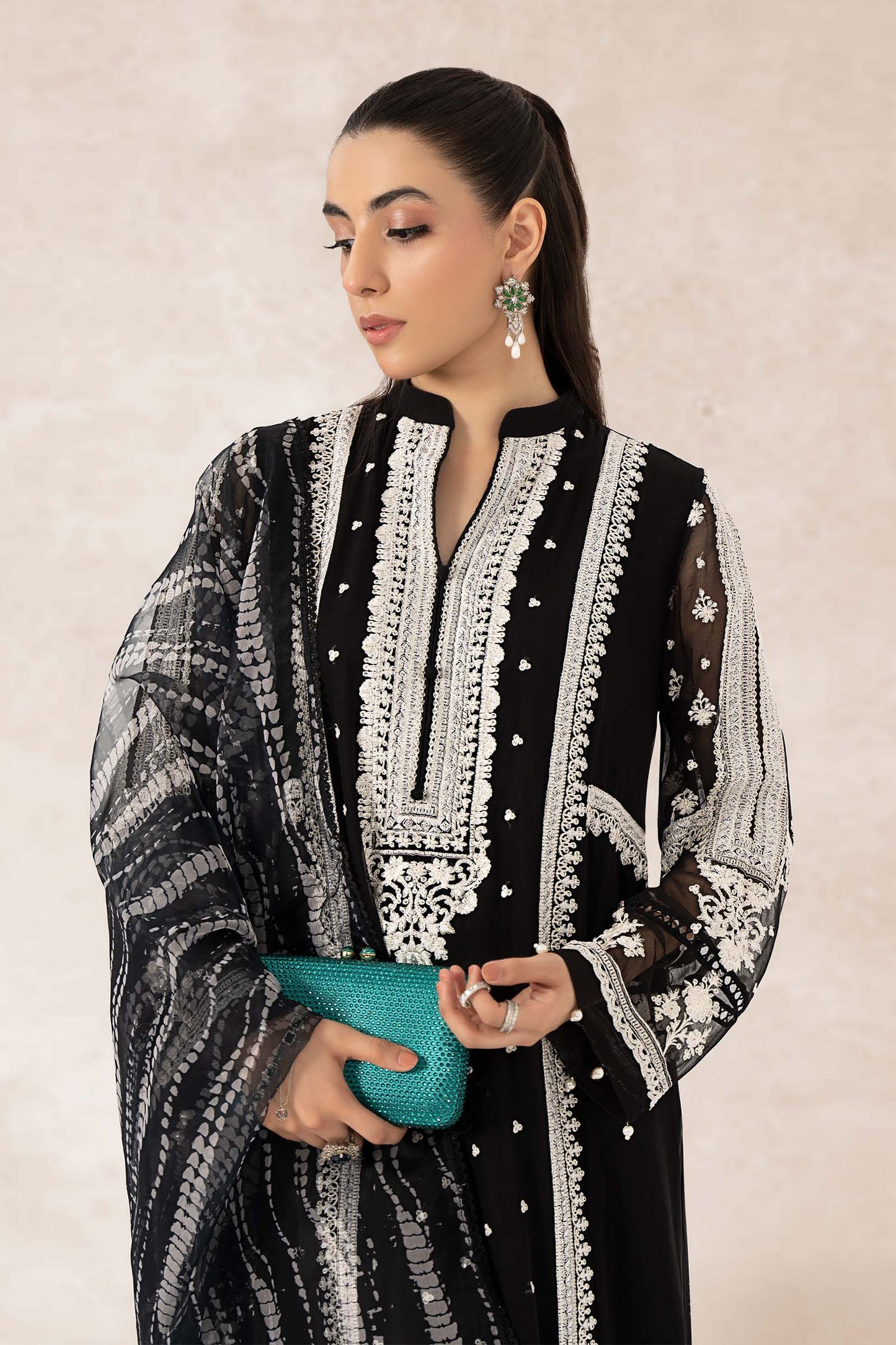 3 Piece Embroidered Suit