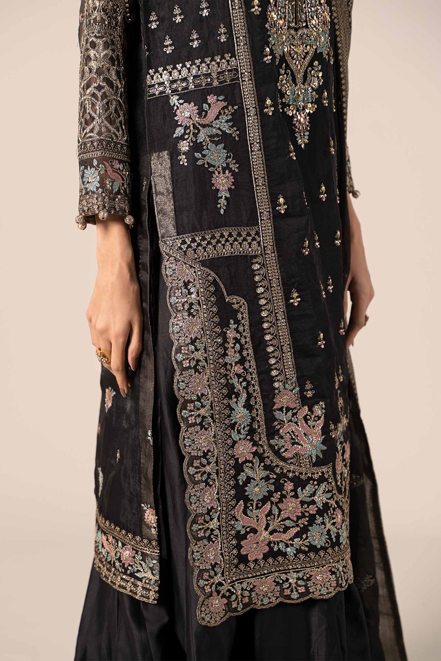 3 Piece Embroidered Organza Suit