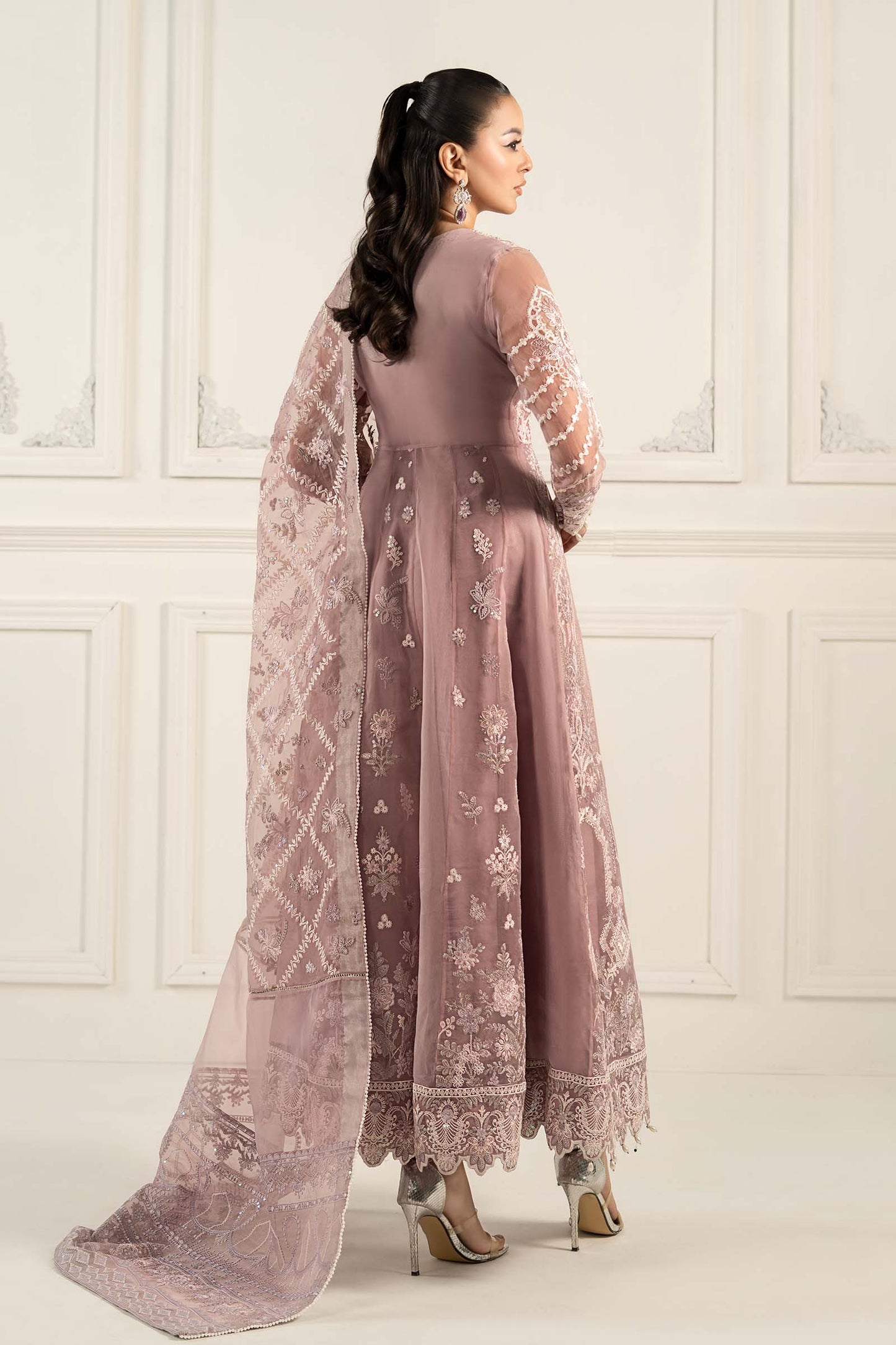 3 Piece Embroidered Organza Suit