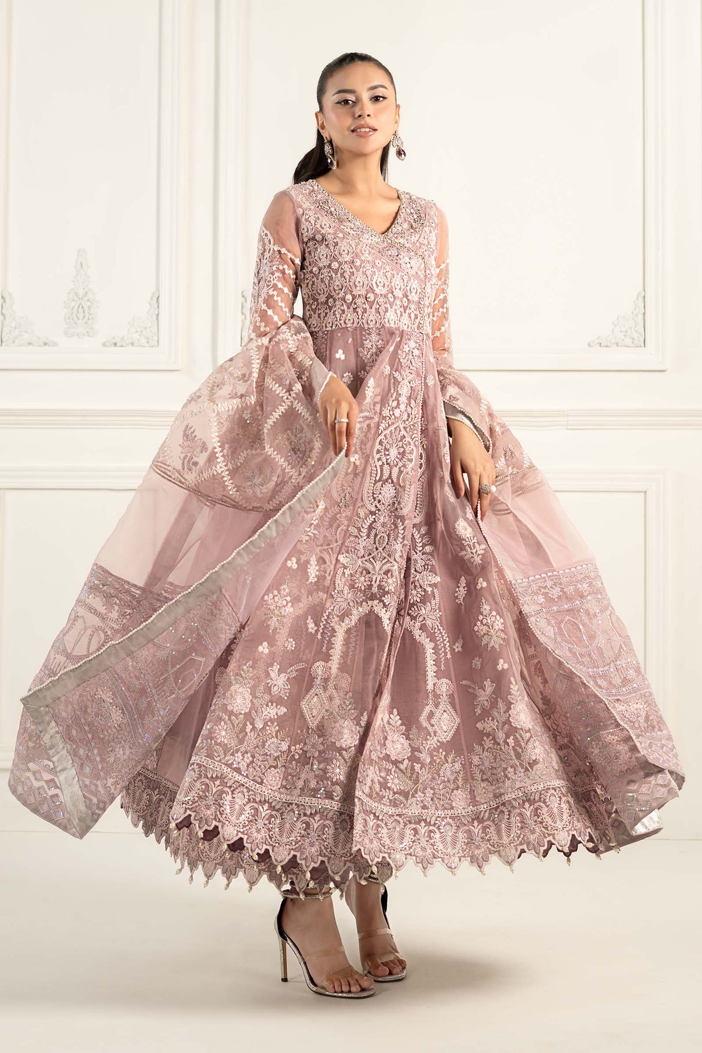 3 Piece Embroidered Organza Suit