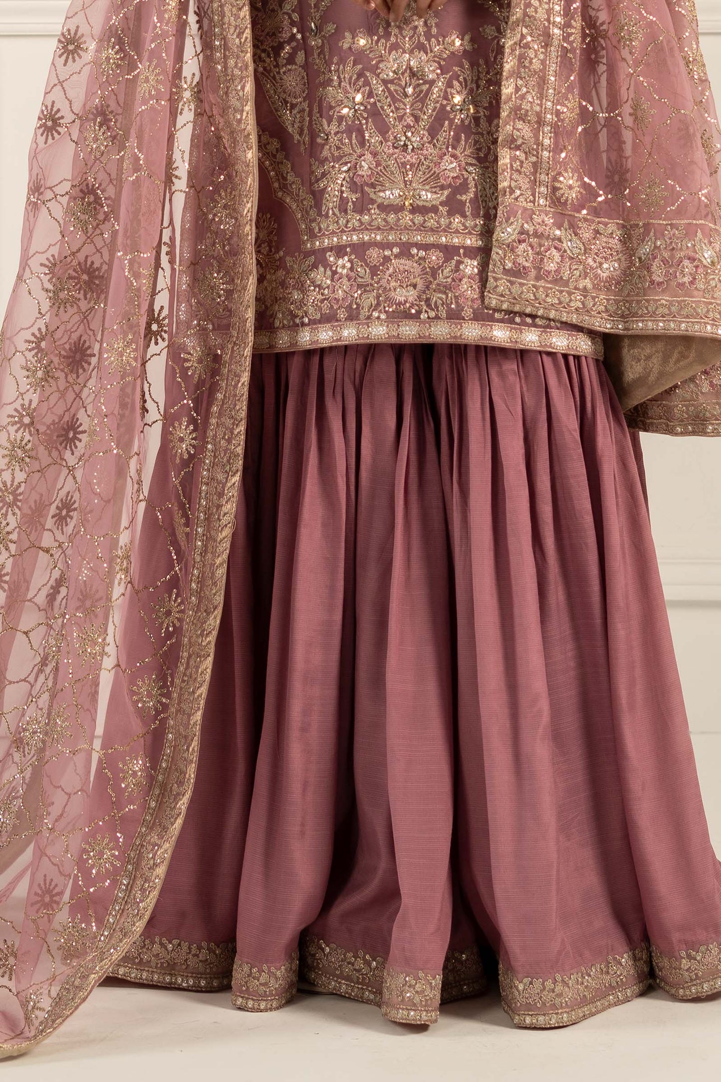 3 Piece Embroidered Organza Suit