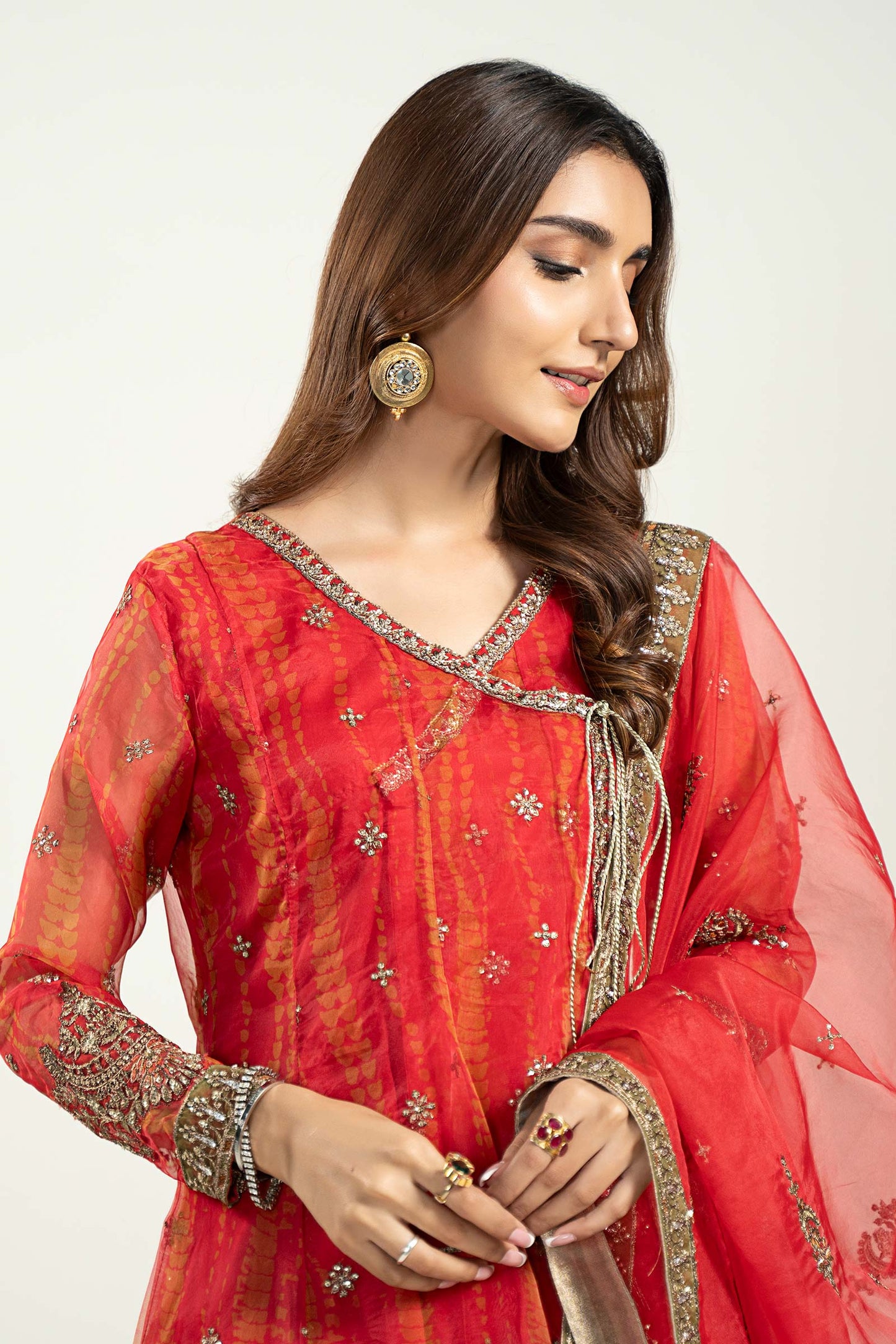 3 Piece Embroidered Frock