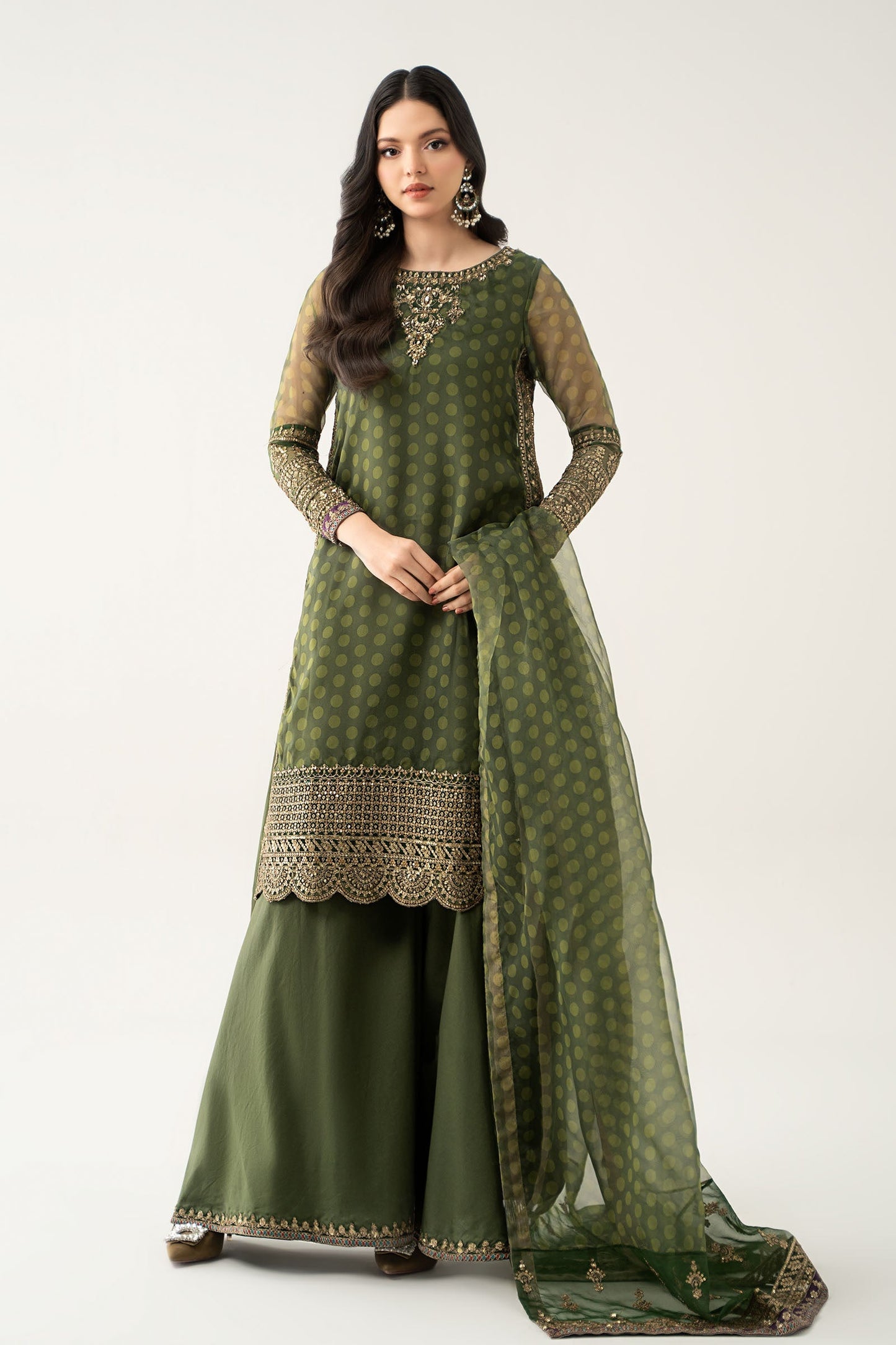 3 Piece Embroidered Suit