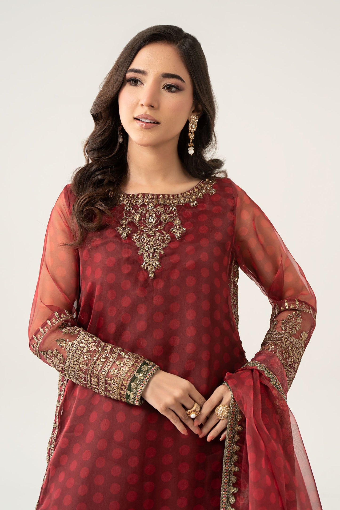 3 Piece Embroidered Suit