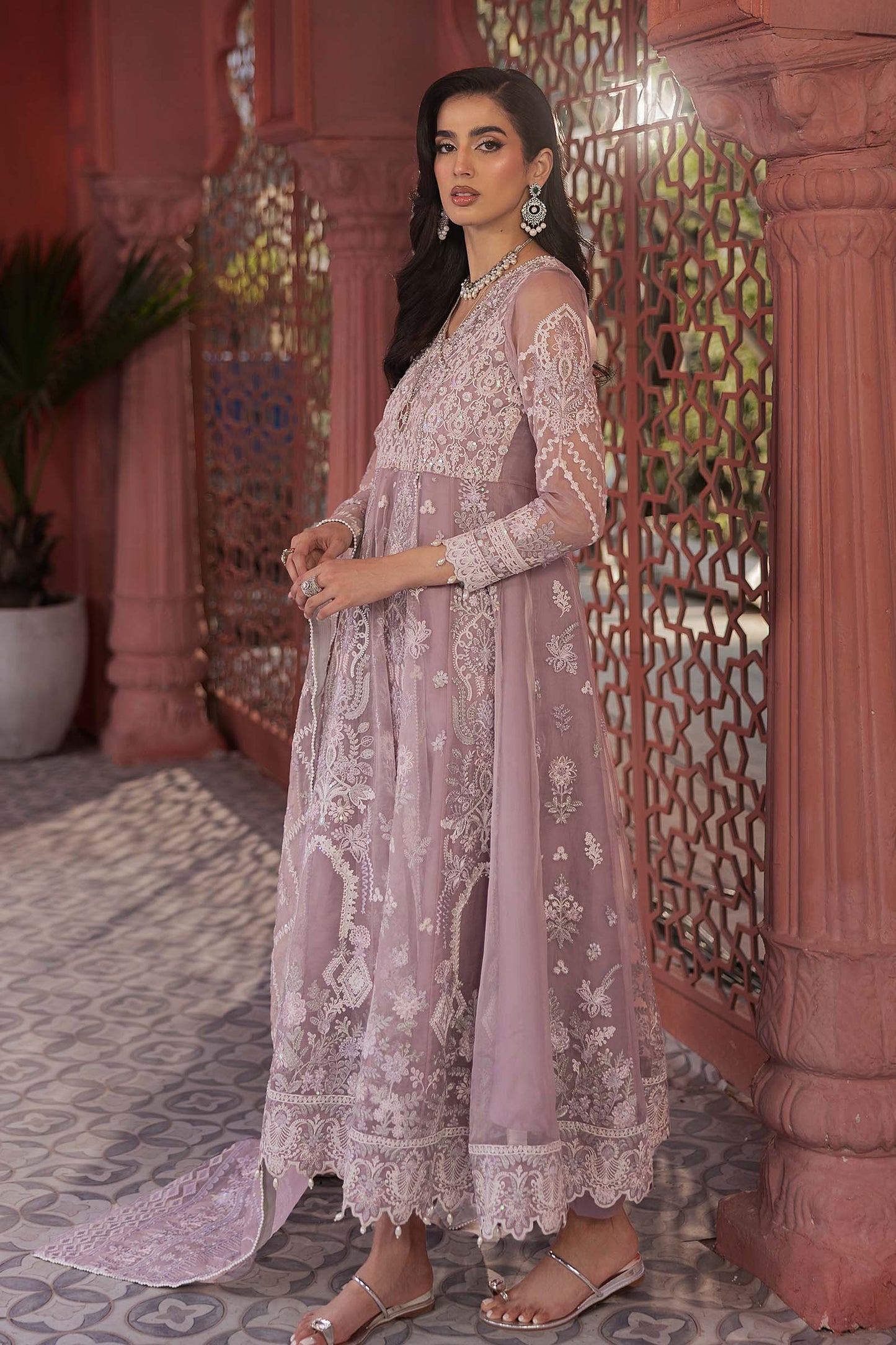 3 Piece Embroidered Organza Suit