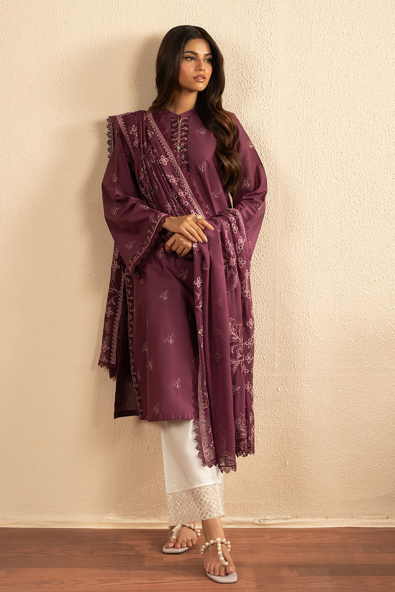 PURPLE GLOW-2PC (SHIRT & DUPATTA)