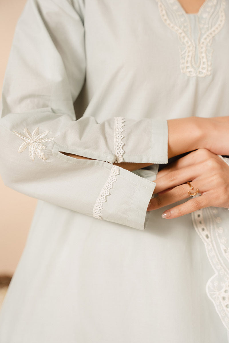 SKY GRAY-2PC (SHIRT & DUPATTA)