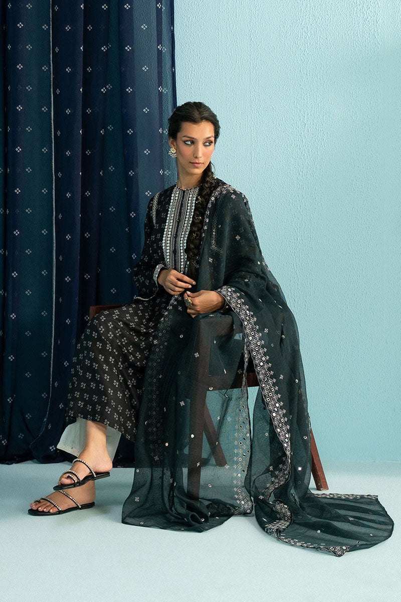 BLACK BLING-2PC (SHIRT & DUPATTA)