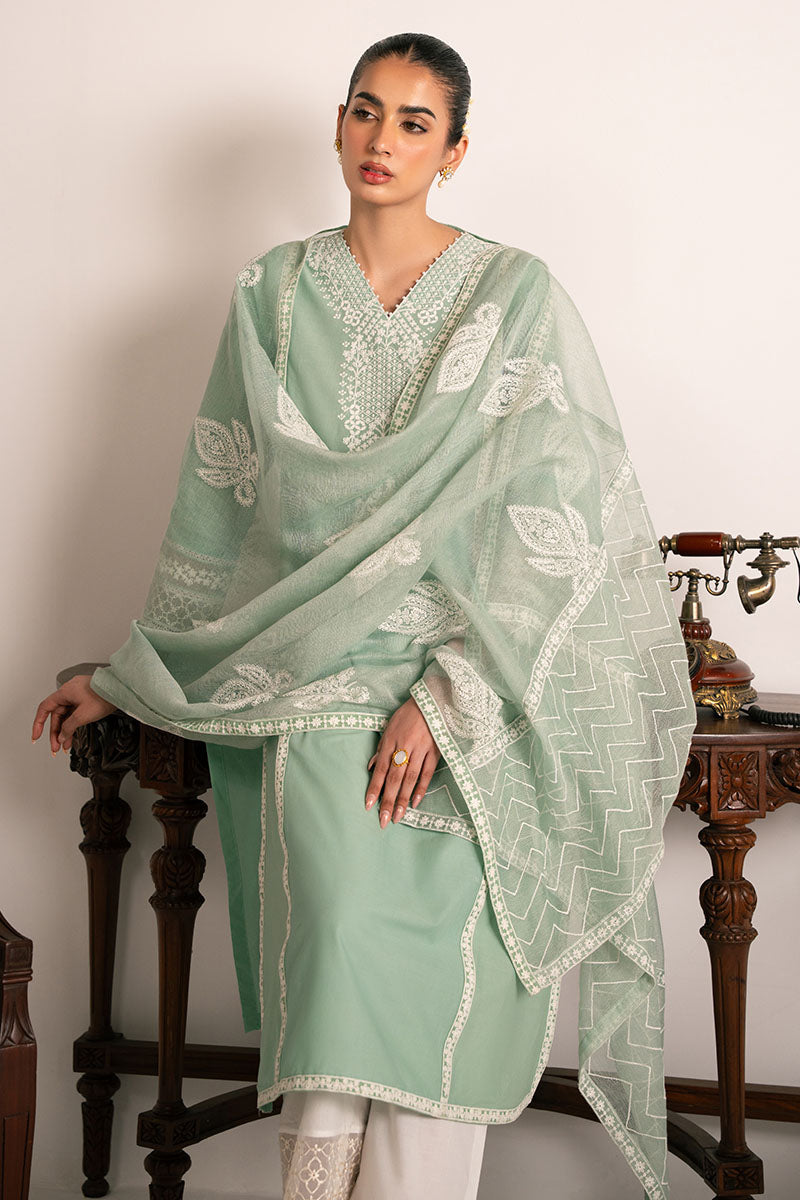 GREEN GLIMMER-2PC (SHIRT & DUPATTA)