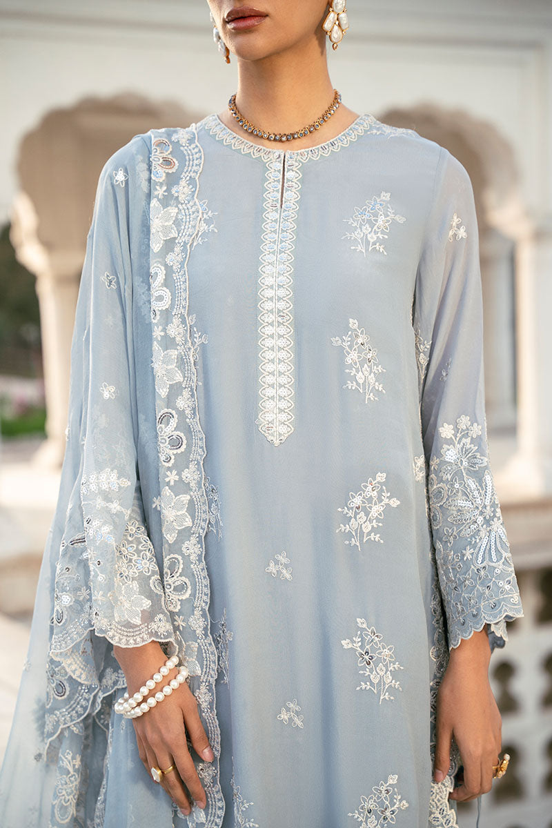 GREY MELANGE-3PC (SHIRT, TROUSER & DUPATTA)