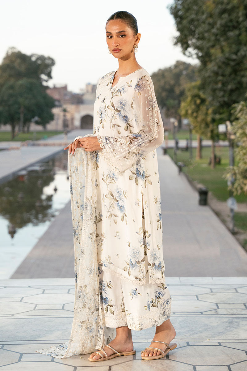 WHITE TULIP-3PC (SHIRT, TROUSER & DUPATTA)