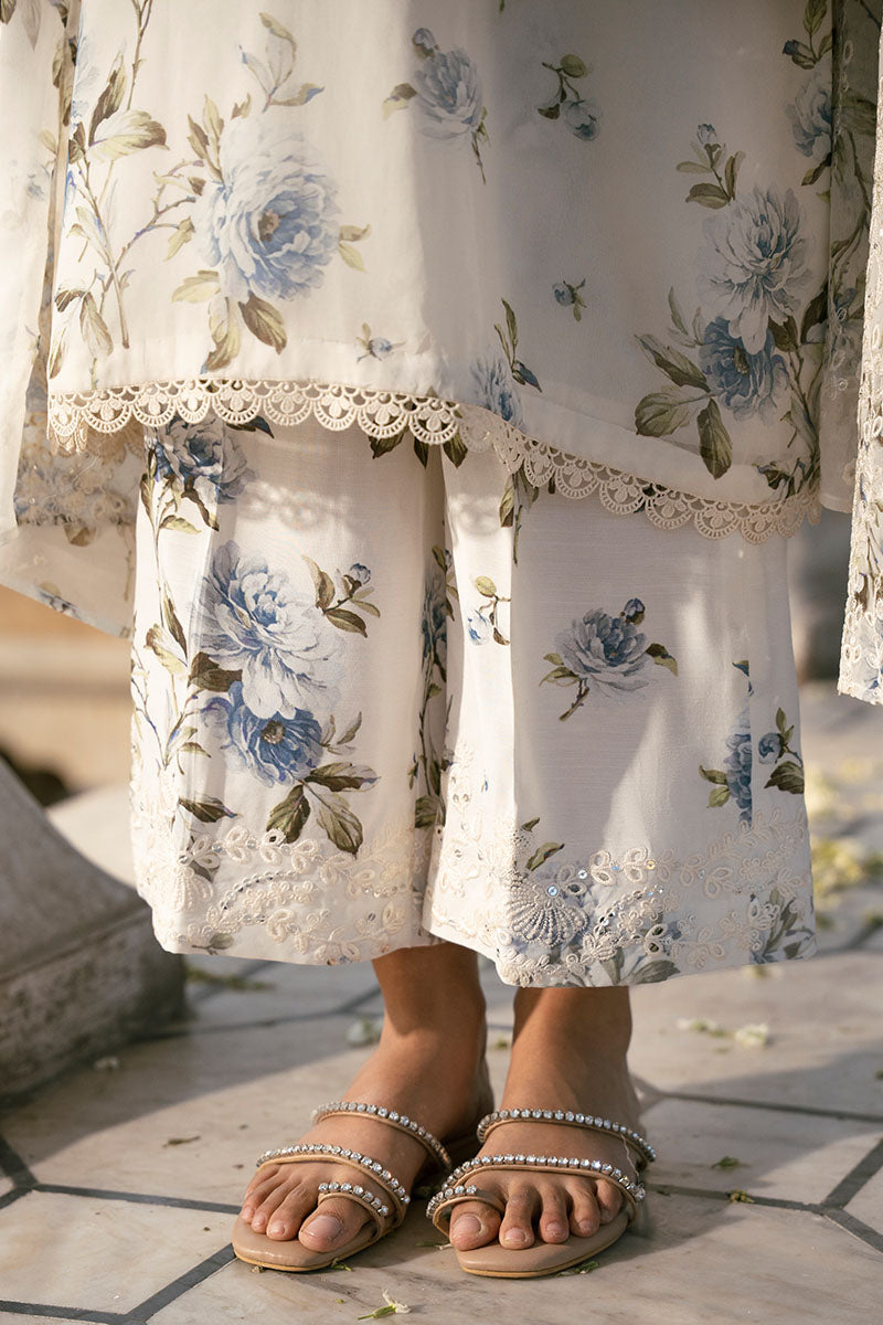 WHITE TULIP-3PC (SHIRT, TROUSER & DUPATTA)