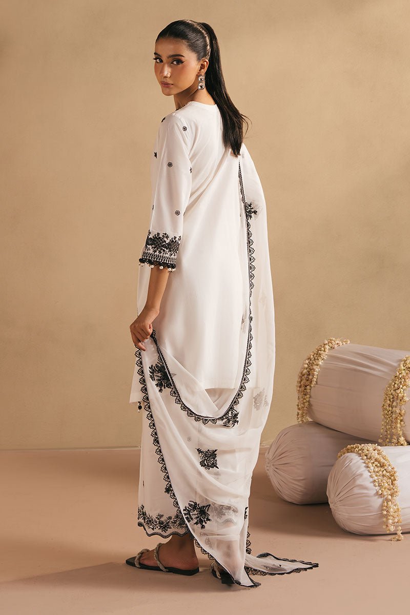 MONOCHROME BLISS- 3PC(SHIRT, TROUSER & DUPATTA)