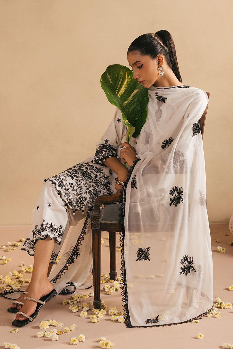 MONOCHROME BLISS- 3PC(SHIRT, TROUSER & DUPATTA)