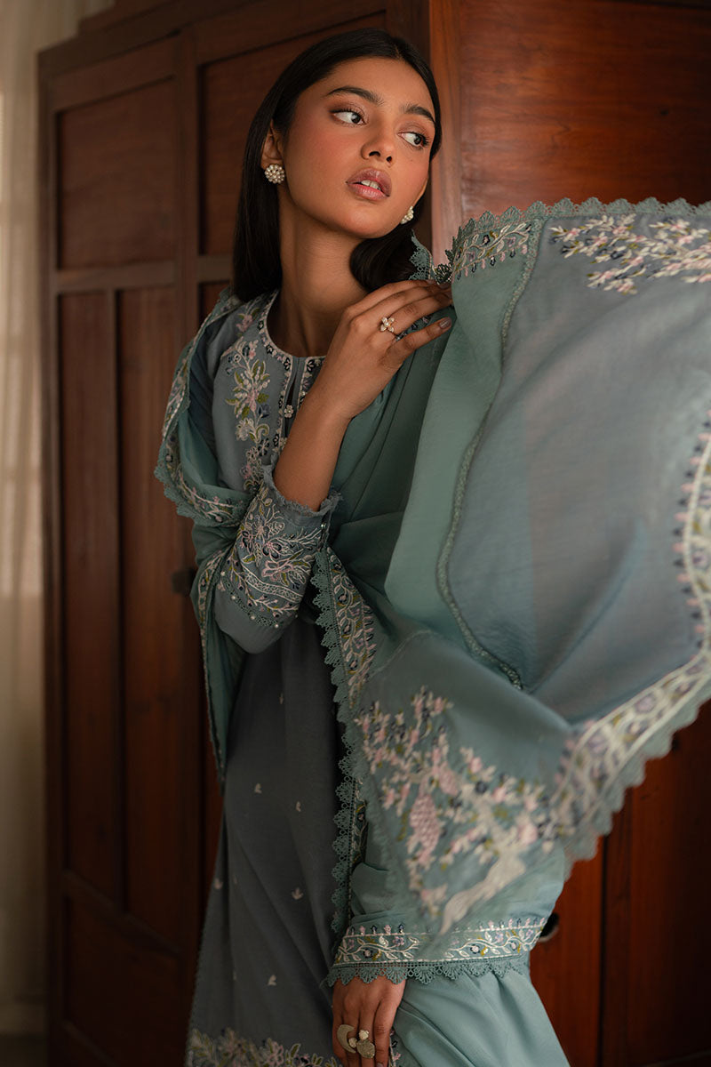 MOONLIGHT BLUE-3PC (SHIRT, TROUSER & DUPATTA)