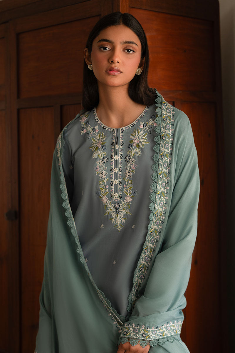 MOONLIGHT BLUE-3PC (SHIRT, TROUSER & DUPATTA)