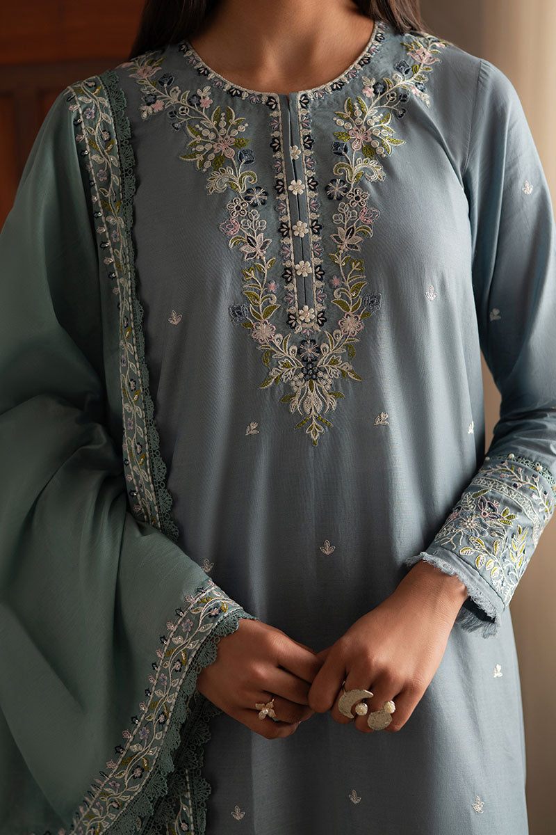 MOONLIGHT BLUE-3PC (SHIRT, TROUSER & DUPATTA)
