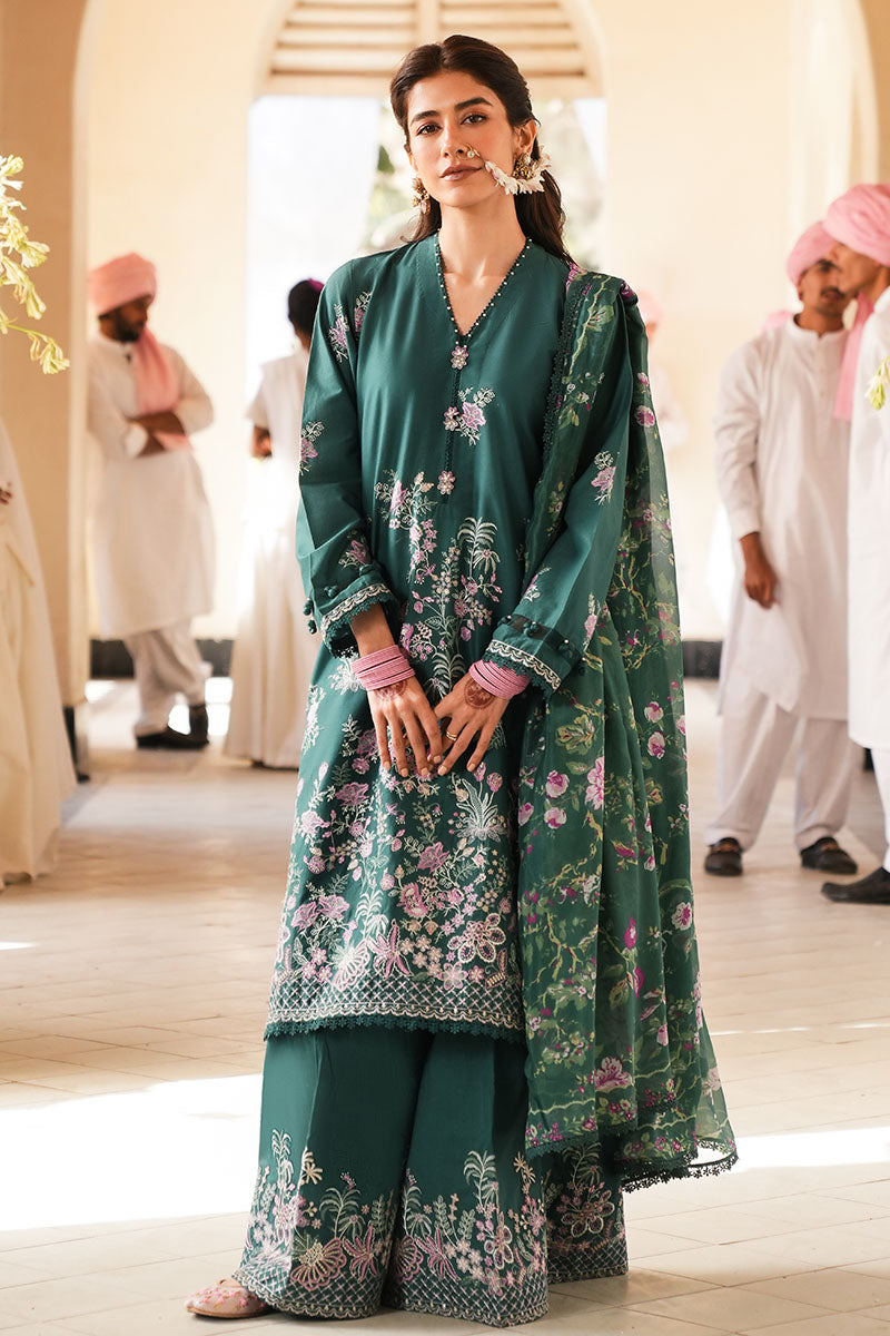 LAUREL GREEN-3PC (SHIRT, TROUSER & DUPATTA)