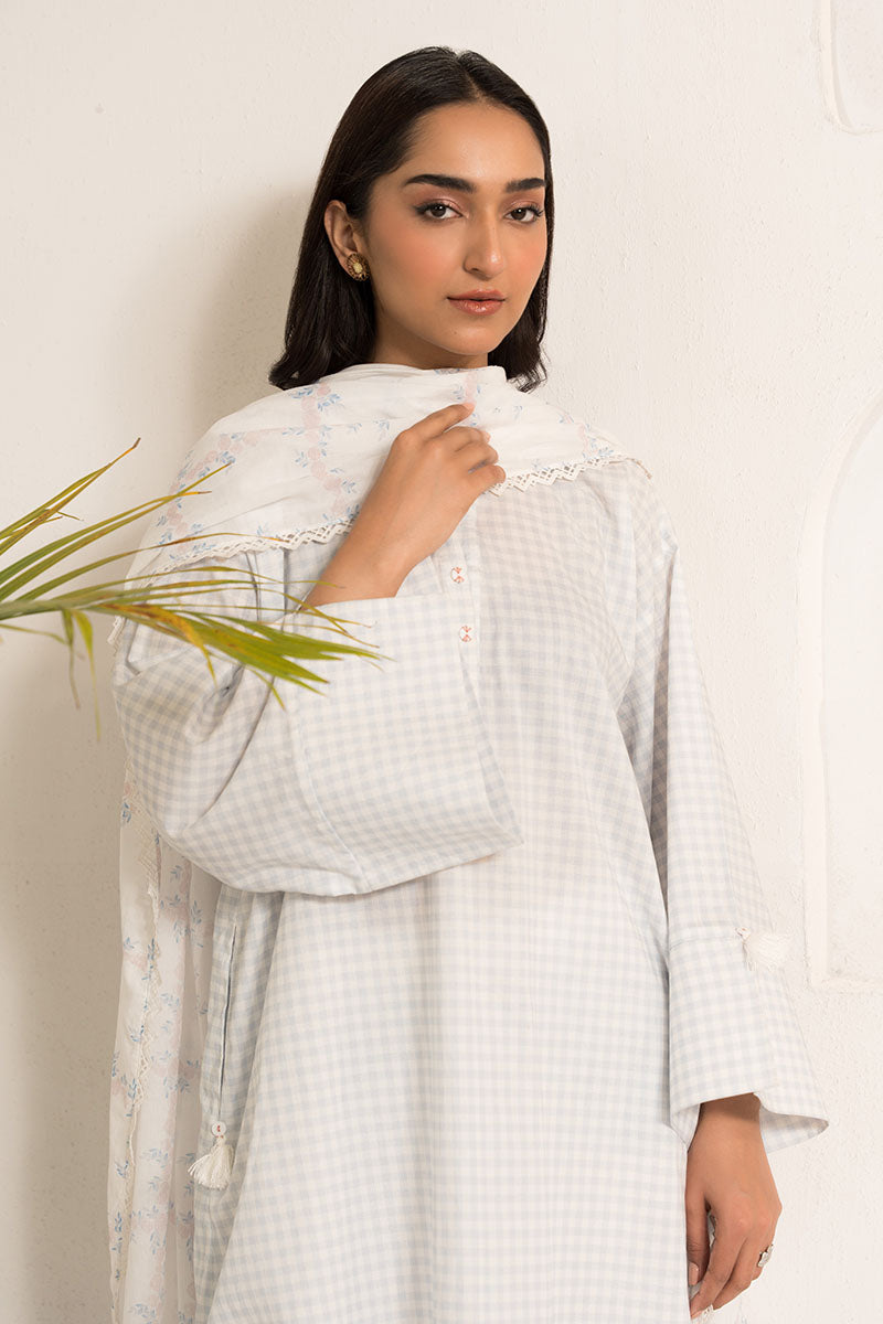 PORCELAIN GRIS-3PC (SHIRT,DUPATTA & TROUSER)