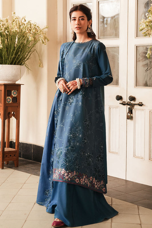 AQUA COBALT-3PC (SHIRT, TROUSER & DUPATTA)