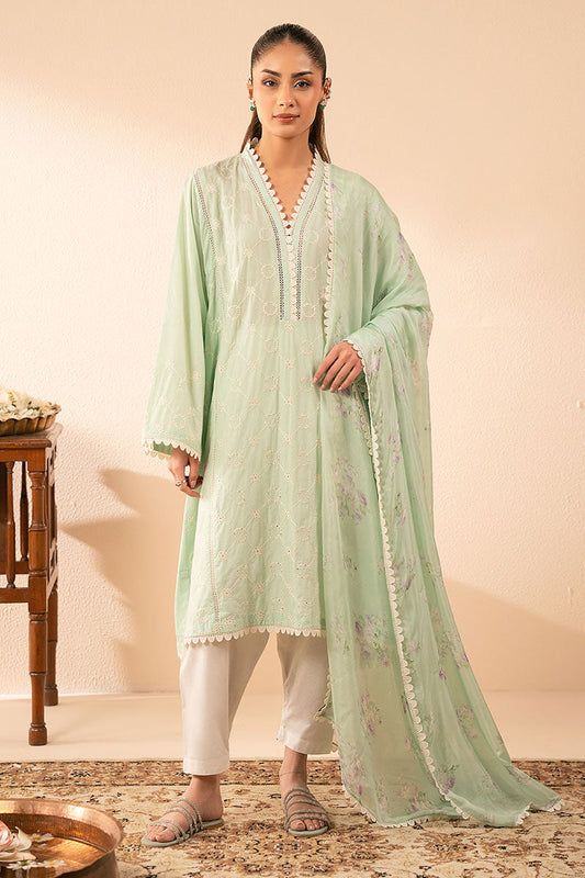 GREEN SOMBER-2PC (SHIRT & DUPATTA)