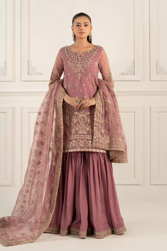 3 Piece Embroidered Organza Suit