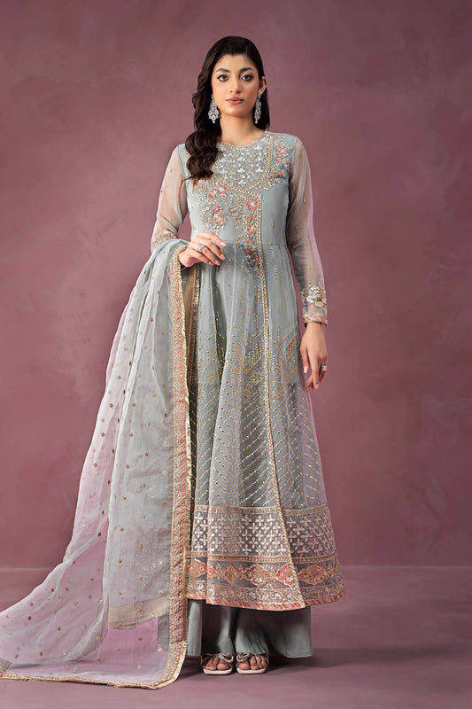 3 Piece Embroidered Organza Suit