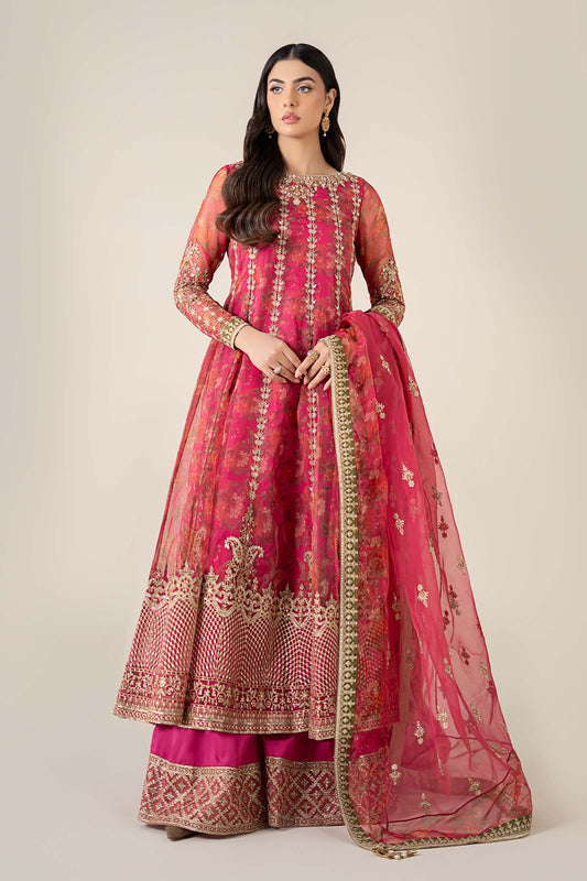 3 Piece Embroidered Organza Suit