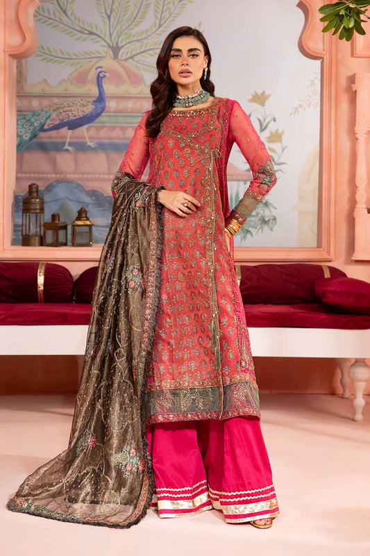 3 Piece Printed Organza Suit
