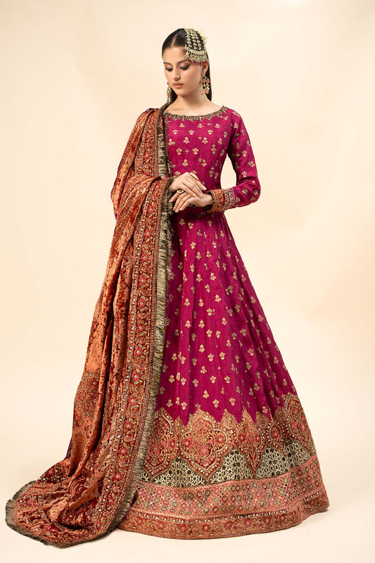 3 Piece Embroidered Raw Silk Suit