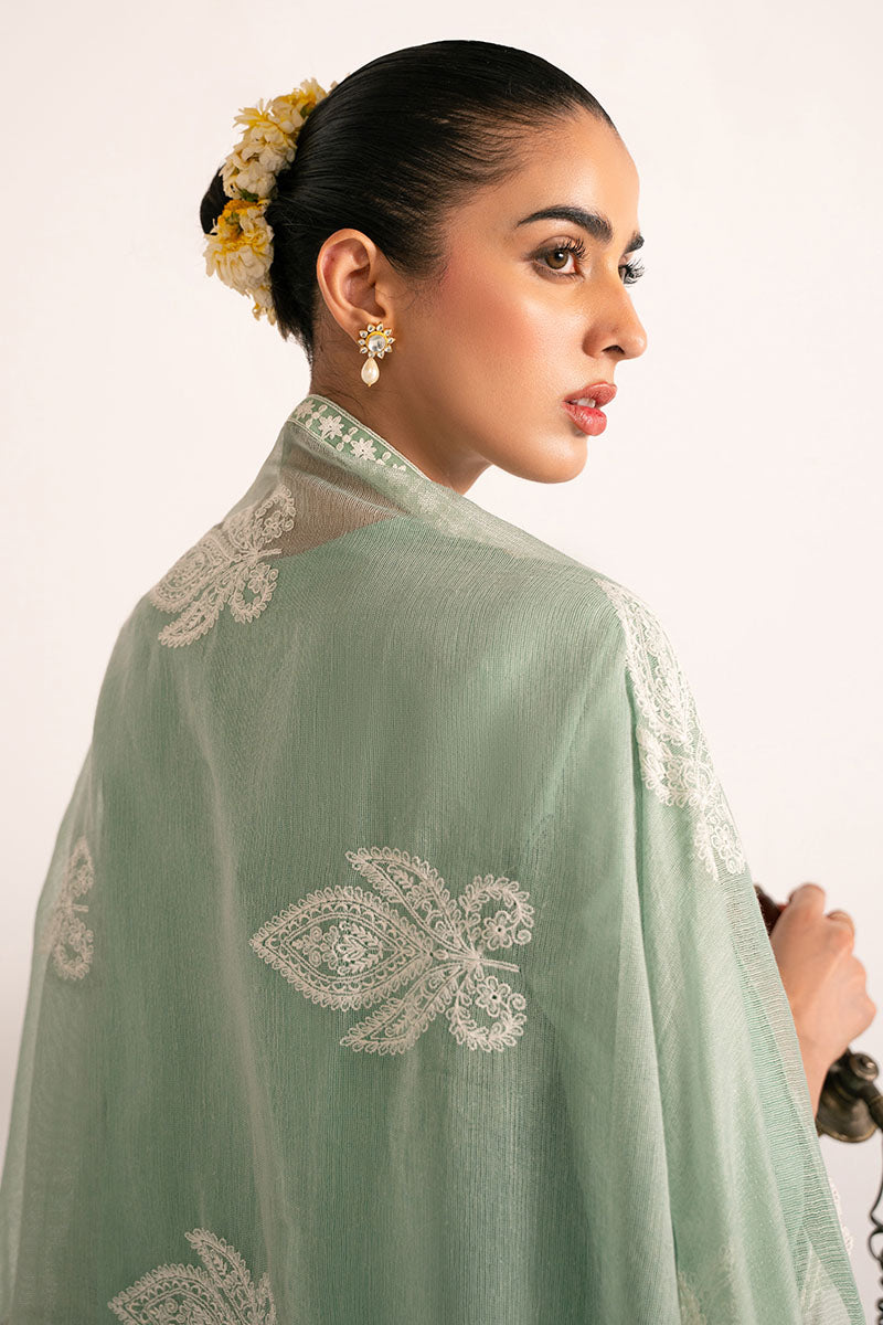 GREEN GLIMMER-2PC (SHIRT & DUPATTA)