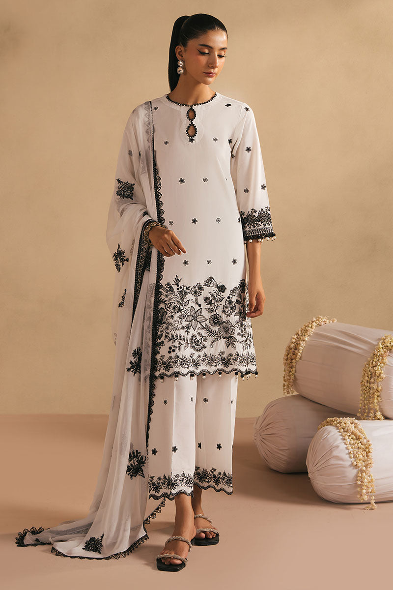 MONOCHROME BLISS- 3PC(SHIRT, TROUSER & DUPATTA)
