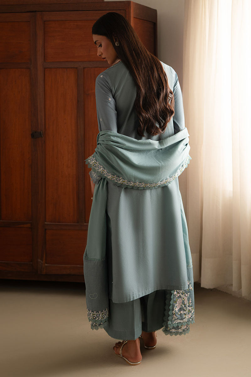 MOONLIGHT BLUE-3PC (SHIRT, TROUSER & DUPATTA)