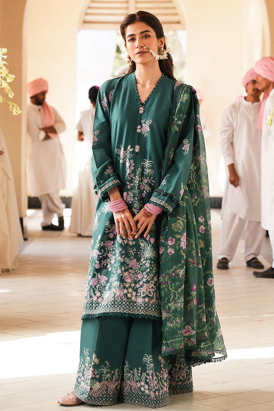 LAUREL GREEN-3PC (SHIRT, TROUSER & DUPATTA)