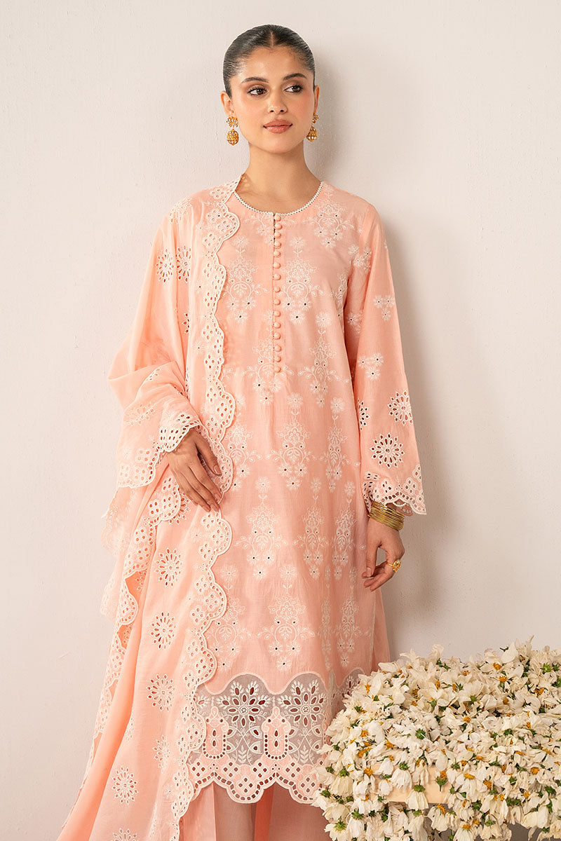 PLUSH PEACH-3PC (SHIRT,TROUSER & DUPATTA)