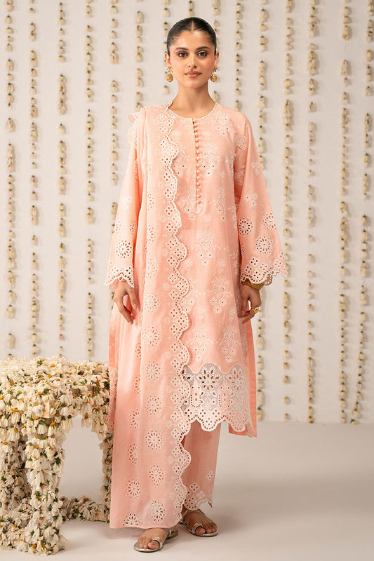 PLUSH PEACH-3PC (SHIRT,TROUSER & DUPATTA)